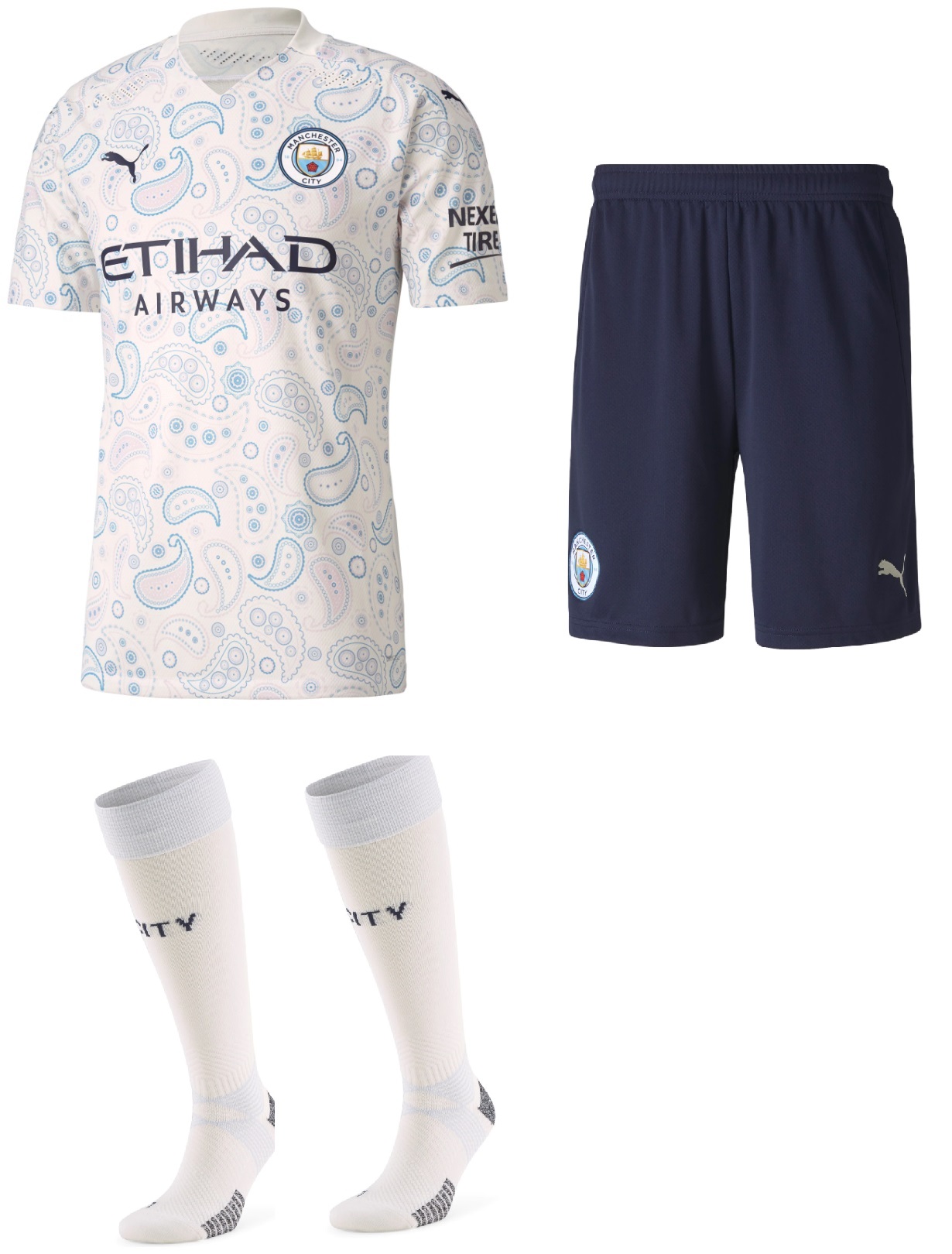 Kit adulto oficial Puma Manchester City 2020 2021 III Jogador